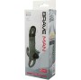 BAILE - COUVRE-PÉNIS BRAVE MAN AVEC STIMULATION CLITO ET ANAL DOUBLE BULLET NOIR 16.5 CM