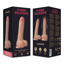 CYBER SILICOCK - STRAP-ON CONNOR SILICONE LÍQUIDO COM 3 ANÉIS GRTIS 20.5 CM -O- 3.7 CM