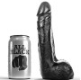 ALL BLACK - GODE RÉALISTE NOIR DOUX 20 CM