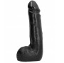 ALL BLACK - DILDO REALISTA PRETO SUAVE 20 CM