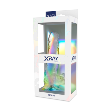 X RAY - IMBRACATURA + CAZZO TRASPARENTE CON SFERE 18.5 CM -O- 3.8 CM