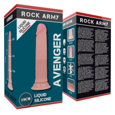 ROCKARMY -GURT + FLÜSSIGES SILIKON PREMIUM AVENGER REALISTISCH 19 CM -O- 3.98 CM