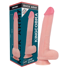 ROCKARMY - ARNÊS + SILICONE LÍQUIDO PREMIUM KINGCOBRA REALISTA 24 CM -O- 4.77 CM