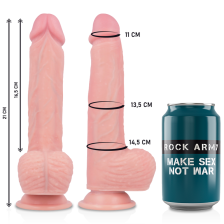 ROCKARMY - HARNESS + LIQUID SILICONE PREMIUM SPITFIRE REALISTIC 21 CM -O- 4.62 CM