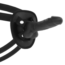 COCK MILLER - HARNESS + SILICONE DENSITY COCKSIL ARTICULABLE BLACK 13 CM