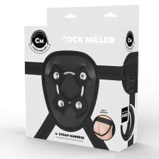 COCK MILLER - ARNÊS + DENSIDADE DE SILICONE COCKSIL ARTICULVEL PRETO 13 CM