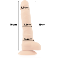 COCK MILLER - HARNAIS + COCKSIL ARTICULABLE DENSITÉ SILICONE 18 CM