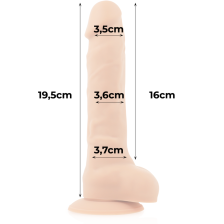 COCK MILLER - HARNAIS + COCKSIL ARTICULABLE DENSITÉ SILICONE 19,5 CM