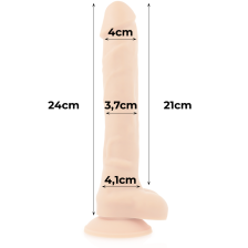 COCK MILLER - HARNAIS + COCKSIL ARTICULABLE DENSITÉ SILICONE 24 CM