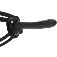 COCK MILLER - HARNESS + SILIKON DICHTE ARTIKULIERBARES COCKSIL SCHWARZ 24 CM