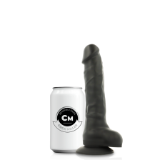 COCK MILLER - HARNESS + SILICONE DENSITY ARTICULABLE COCKSIL BLACK 18 CM