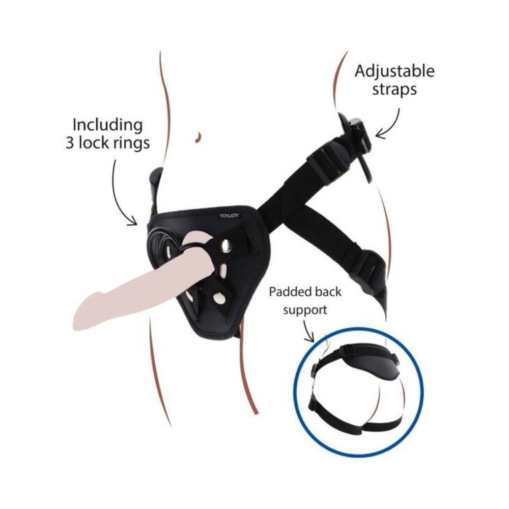 GET REAL - STRAP-ON DELUXE HARNESS BLACK