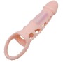 BAILE - COUVERTURE DEXTENSION DE PÉNIS AVEC VIBRATION ET SANGLE NATURELLE 13,5 CM