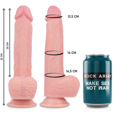 ROCKARMY - HARNESS + LIQUID SILICONE VIBRATOR PREMIUM APACHE REMOTE CONTROL 20.5 CM -O- 4.62 CM