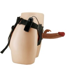 PRETTY LOVE - MARION HARNESS SLIP UNIVERSALE CON DILDO VIBRANTE 19 CM MARRONE