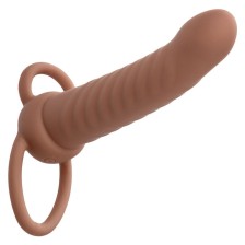 CALEXOTICS - MAXX RIBBED DUAL PENETRATOR 10 VIBRAÇÕES MARROM