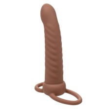 CALEXOTICS - MAXX RIBBED DUAL PENETRATOR 10 VIBRATIONEN BRAUN