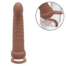 CALEXOTICS - MAXX RIBBED DUAL PENETRATOR 10 VIBRATIONS BROWN