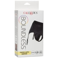 CALEXOTICS - BOUNDLESS THONG WITH GARTER S/M