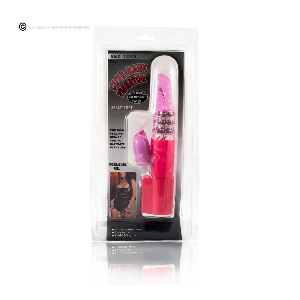 BAILE - ROTATEUR DE LAPIN ROSE AVEC SUPERSTIMULATEUR