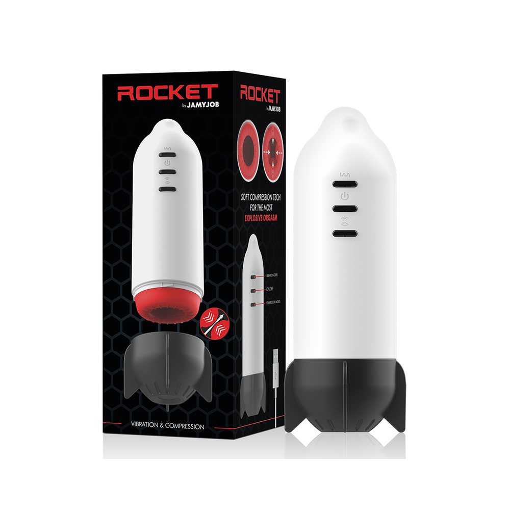 JAMYJOB - ROCKET MASTURBATOR TECNOLOGIA DE COMPRESSO SUAVE E VIBRAO