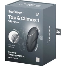 SATISFYER - TAP & CLIMAX 1 AUFLEGVIBRATOR SCHWARZ