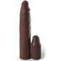 FANTASY X- TENSIONS - PIPEDREAMS SLEEVE 9 INCH + 3 INCH PLUG BROWN