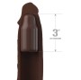 FANTASY X- TENSIONS - PIPEDREAMS SLEEVE 9 INCH + 3 INCH PLUG BROWN