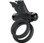 PRETTY LOVE - DOUBLE ANNEAU VIBRANT AVEC STIMULATEUR NOIR