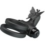 PRETTY LOVE - ANEL VIBRADOR DUPLO COM ESTIMULADOR PRETO