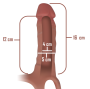 INTENSE - IMBRACATURA CAVA CON DILDO IN SILICONE 16 X 3,5 CM