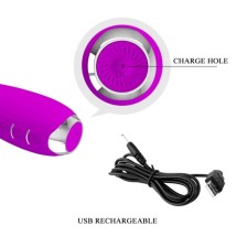 PRETTY LOVE - HECTOR RECHARGEABLE ELECTROSHOCK VIBRATOR WATERPROOF PURPLE