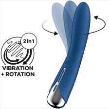 SATISFYER - VIBRATEUR ROTATEUR BLEU SPINNING VIBE 1 G-SPOT