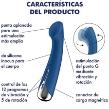 SATISFYER - SPINNING G-SPORT 1 VIBRADOR ROTATOR AZUL