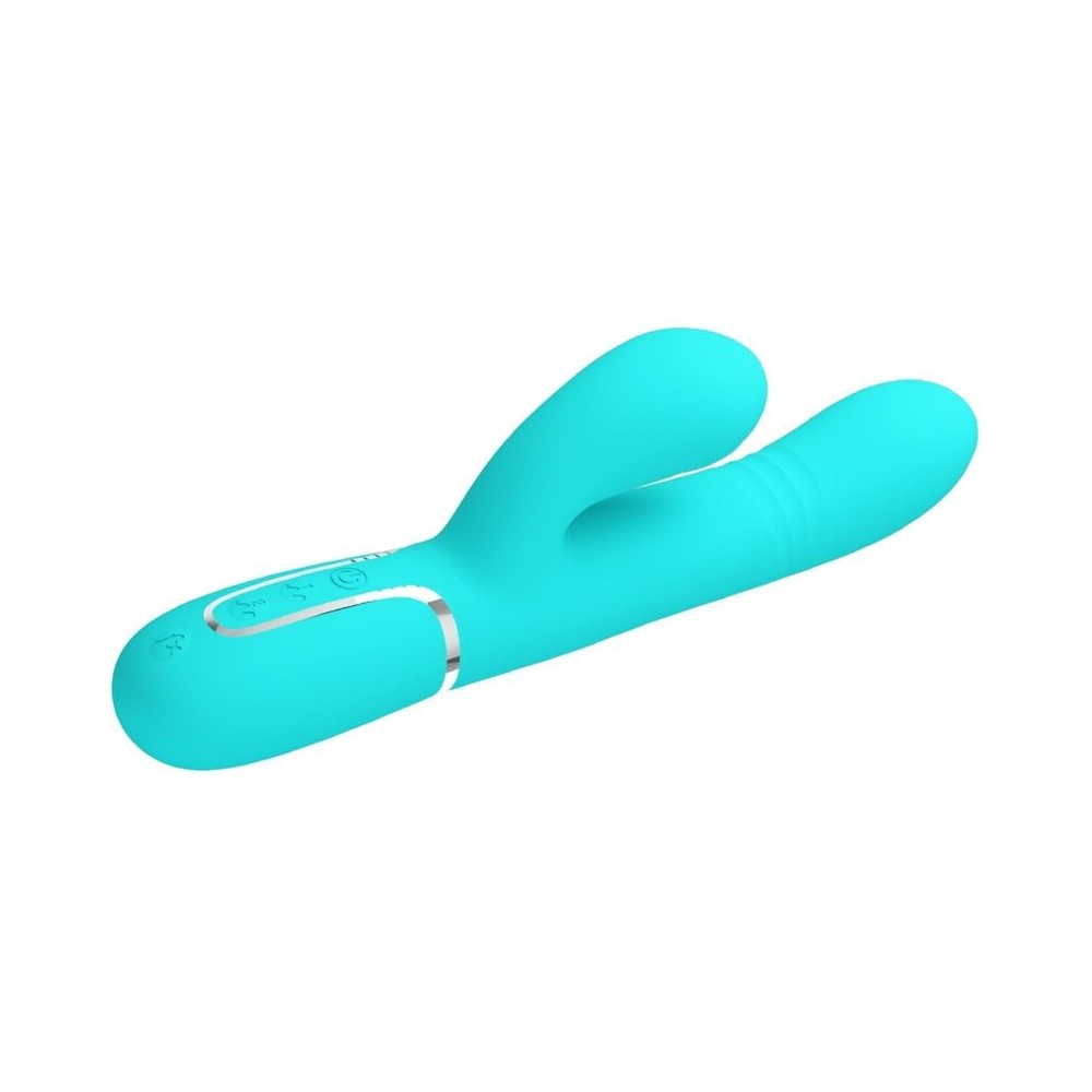 PRETTY LOVE - VIBRATEUR MULTIFONCTION G-SPOT VERT AQUA