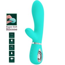 PRETTY LOVE - VIBRATEUR MULTIFONCTION G-SPOT THOMAS VERT AQUA