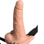 FETISH FANTASY SERIES - VERSTELLBARES GURT MIT FERNBEDIENUNG, REALISTISCHER PENIS MIT WIEDERAUFLADBAREN HODEN UND VIBRATOR 15 CM