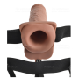 FETISH FANTASY SERIES - ARNÊS AJUSTVEL PÊNIS REALISTA COM BOLAS RECARREGVEIS E VIBRADOR 17,8 CM