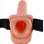 FETISH FANTASY SERIES - ARNÊS AJUSTVEL COM CONTROLE REMOTO PÊNIS REALISTA COM TESTÍCULOS 23 CM