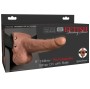 FETISH FANTASY SERIES - ADJUSTABLE HARNESS REALISTIC PENIS WITH RECHARGEABLE TESTICLES AND VIBRATOR 15 CM