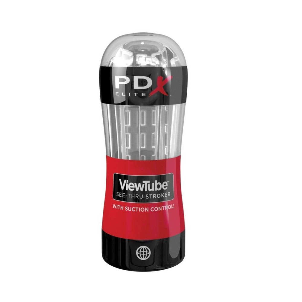 PDX ELITE - MASTURBATORE STROKER VIEWTUBE CONTROL ASPIRAZIONE TRASPARENTE