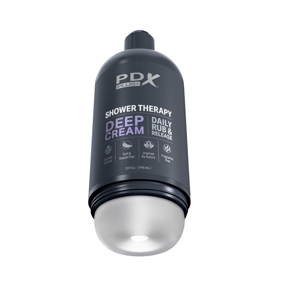 PDX PLUS - MASTURBATORE STROKER DESIGN DISCRETO IN BOTTIGLIA DI SHAMPOO CON CREMA PROFONDA