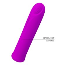 PRETTY LOVE - VIBRATEUR CURTIS MINI SUPER POWER 12 VIBRATIONS EN SILICONE VIOLETTE