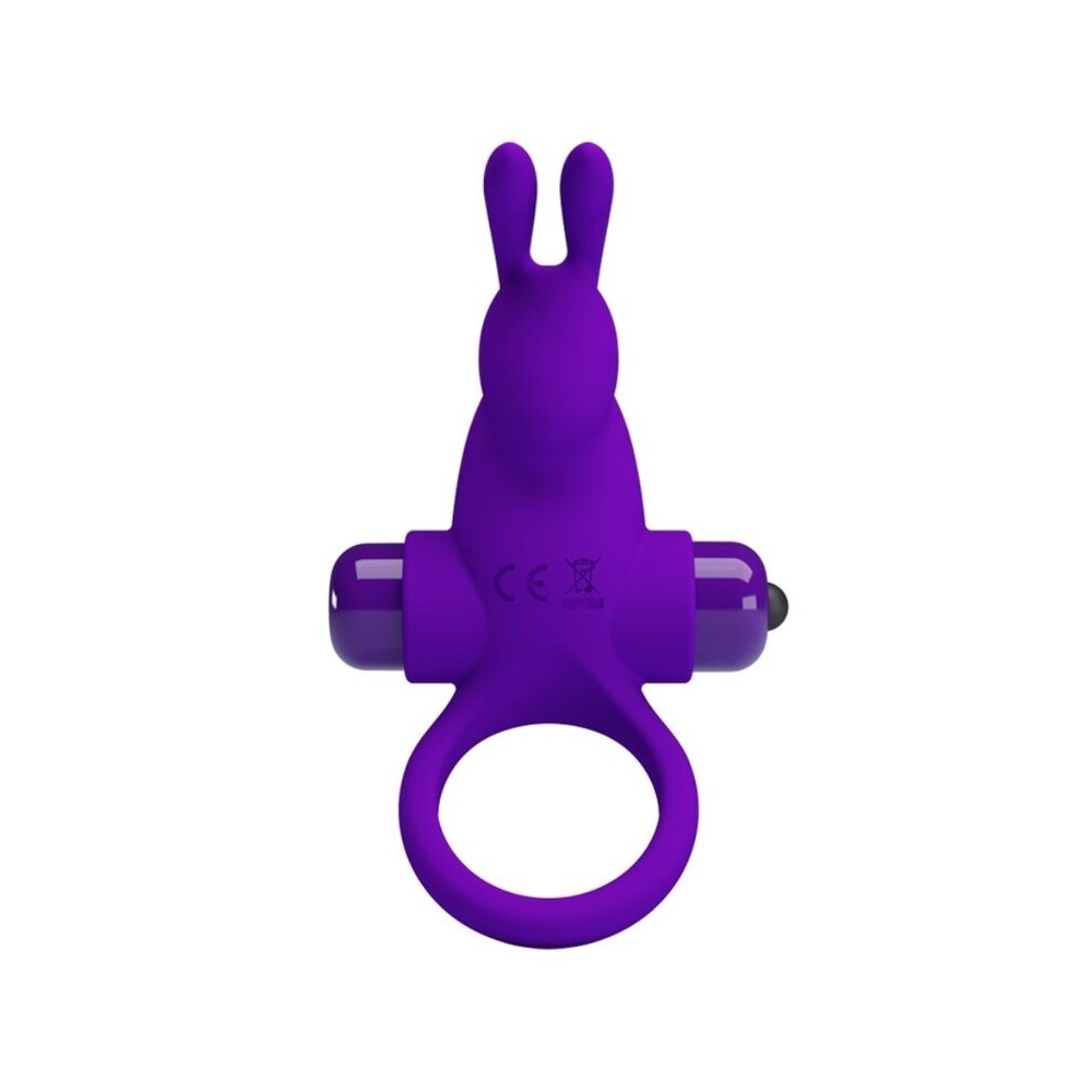 PRETTY LOVE - ANELLO VIBRATORE I CONIGLIO PER PENE VIOLA
