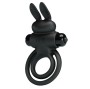 PRETTY LOVE - ANNEAU DE LAPIN VIBRATOR III POUR PÉNIS NOIR