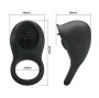 PRETTY LOVE - ANELLO VIBRANTE PER PENE CON LINGUA NERA