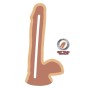 GET REAL - DUAL DENSITY DILDO 17 CM BALLS SKIN