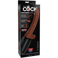 KING COCK - PLUS TRIPLE MENACE TON DE PEAU MARRON