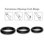 ARMONY - ANELLO TRIPLO IN SILICONE NERO