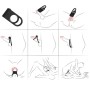 ARMONY - ANEL VIBRADOR DUPLO TWINS PARA CASAIS PRETO